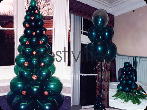 Green Latex Balloon Christmas Trees