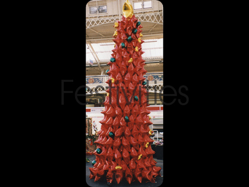 red star foil Christmas tree