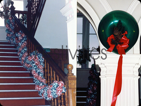 Christmas balloon garlands