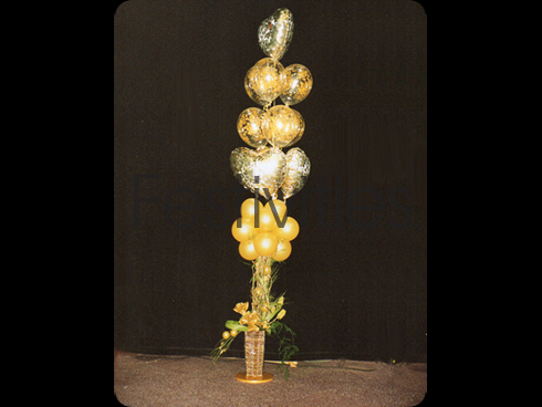 gold crystal and gold topiary