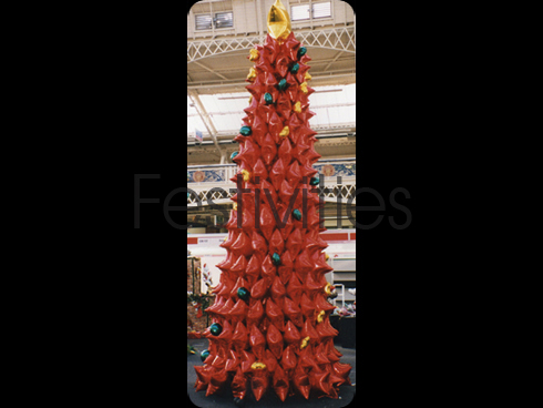 Red foild ballon christmas tree
