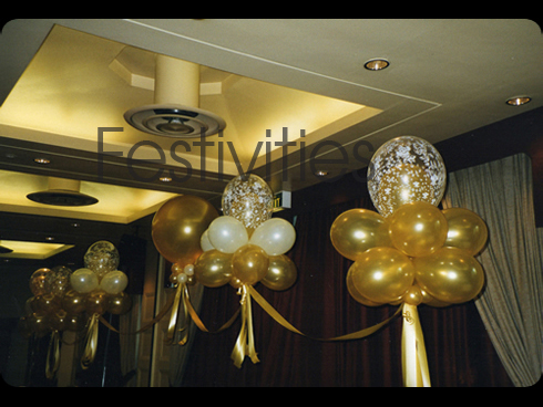 Gold clud nine balloons