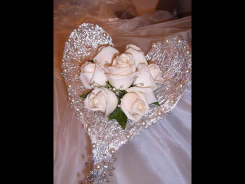 Heart shaped rose bouquet
