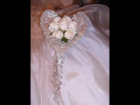 Heart shaped bridal flowers